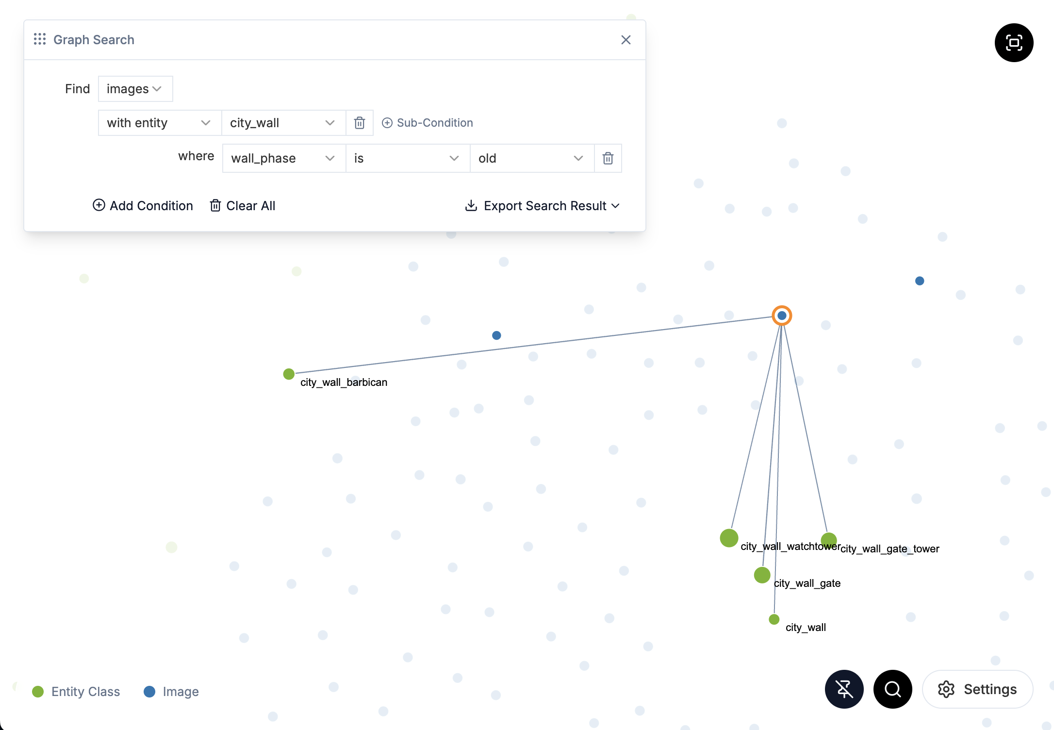 The knowledge graph interface